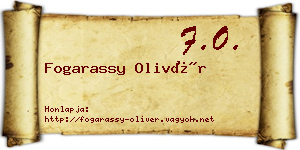 Fogarassy Olivér névjegykártya