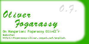 oliver fogarassy business card